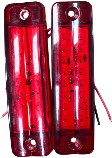 18 LED Parmak LED Kasa Dorse Lambası 24V Kırmızı (E Belgeli) 2 Adet Fiyatı