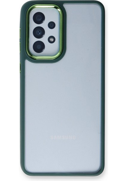 Samsung Galaxy A23 4g Elegant Clear Case (Şeffaf Kılıf) - Stylish Protective Cover - Haki Yeşil fiyatları