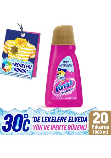 Sıvı Leke Çıkarıcı Renkliler için 2 x1000 ml+Beyazlar İçin 2 x 1000 ml