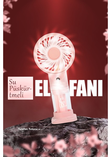 Su Püskürtmeli Serinletici Sprey El Fanı (Mavi/pembe/yeşil) indirimleri