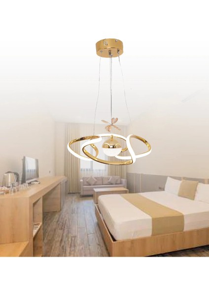 Papatya Ledli 1 Toplu 3 Renk Salon Oturma Yatak Mutfak Odası Avizesi