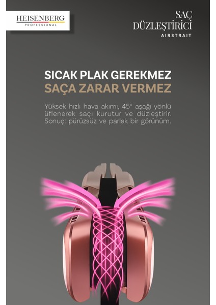 Airstrait Saç Düzleştirici Hava Üflemeli Saç Şekillendirici Saç Maşası Pink indirimleri