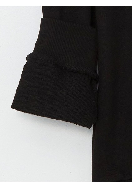 Lcw Kids Siyah Kapüşonlu Baskılı Kız Çocuk Sweatshirt modelleri