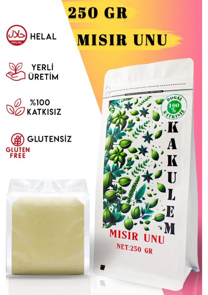 Glutensiz Sertifikalı Ata Tohum Yerli Mısır Unu 250 gr