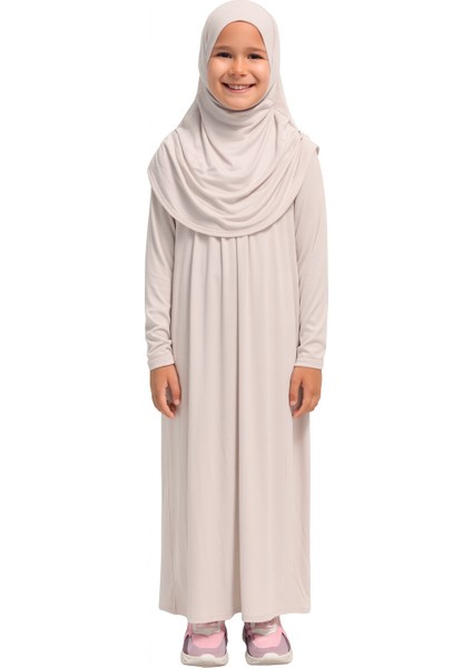 Kendinden Başörtülü Çocuk Penye Namaz Elbisesi – 9-10-11 YAŞ/110 Cm| Kız Çocuk Için Namaz Kıyafeti fırsatları