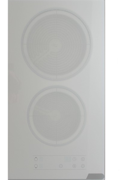 Beyaz Ikili Vitro Seramik Ankastre Elektrikli Domino Ocak