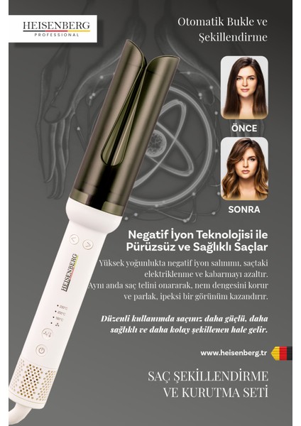 Otomatik Dönebilen Saç Şekillendirici Bukle Maşası Su Dalgası modelleri