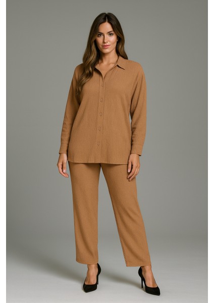 Bürümcük Gömlek Yaka Düğmeli Alt Üst Takım Tesettüre Uygun 2xl 6xl