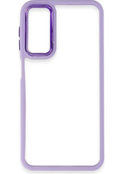 Samsung Galaxy A14 4g Elegant Clear Case (Şeffaf Kılıf) - Stylish Protective Cover - Lila fiyatları
