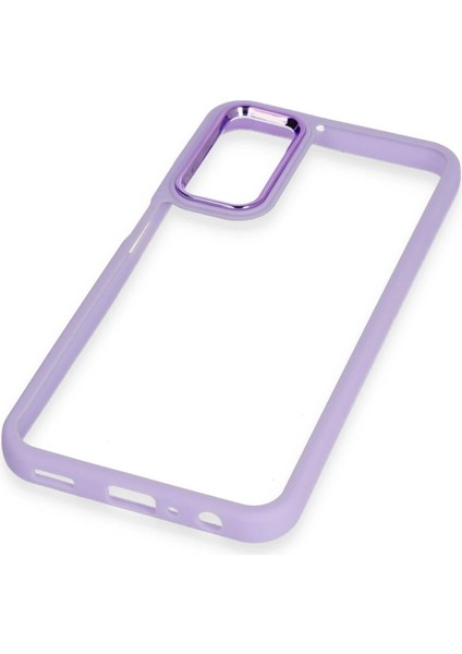 Samsung Galaxy A14 4g Elegant Clear Case (Şeffaf Kılıf) - Stylish Protective Cover - Lila indirimleri