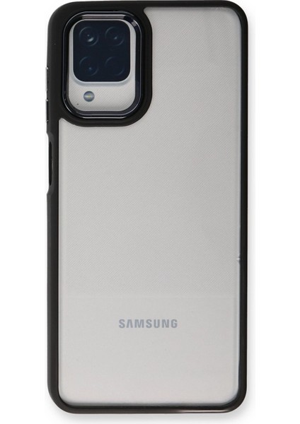 Samsung Galaxy A22 Elegant Clear Case (Şeffaf Kılıf) - Stylish Protective Cover - Siyah fiyatları