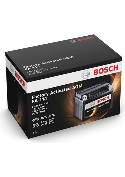 M6011 Honda Cbr 650F Abs YTZ10S Motosiklet Akü Bosch YTZ10S