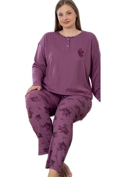 Happy Love Kışlık Büyük Beden Kadın Pijama Takımı 3xl/6xl Sıcak Rahat modelleri