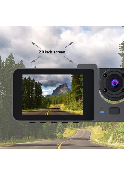 MB-450 2 Inç 3 Kameralı 1080P Yol Kayıt Araç Kamerası(Türkçemenü Gerigörüş Hareketsensörü) Wifi indirimleri
