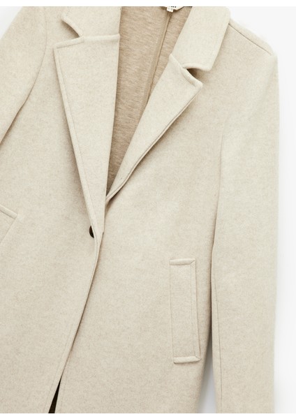 Uzun Kollu Düğmeli Cepli Uzun Kaşe Kaban modelleri