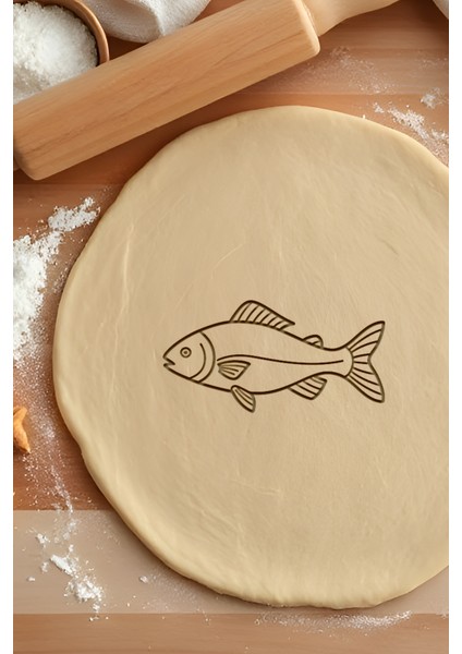 Balık Kurabiye Kalıbı, Hamur Şekillendirici, Bisküvi Kalıbı, Kolay Kesim Ucu