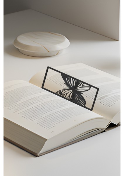 Kelebek Kitap Ayracı, Modern Tasarım, Hafif ve Şık 2’li, Siyah ve Beyazın Modern Uyumu modelleri