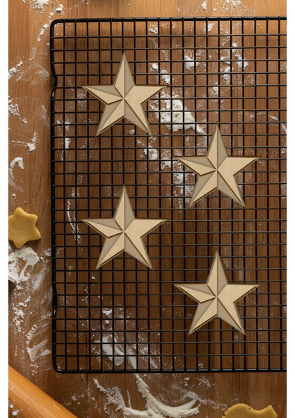 Yıldız Kurabiye Kalıbı, Hamur Şekillendirici, Bisküvi Kalıbı, Kolay Kesim Ucu fiyatları