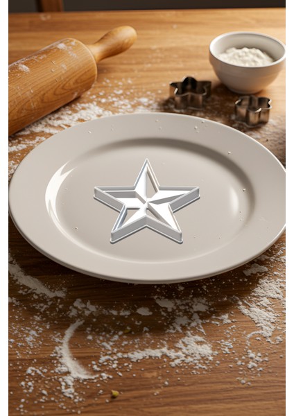 Yıldız Kurabiye Kalıbı, Hamur Şekillendirici, Bisküvi Kalıbı, Kolay Kesim Ucu modelleri