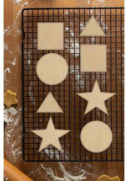 Eğitici Şekiller Kurabiye Kalıbı, Hamur Şekillendirici, Bisküvi Kalıbı, Kolay Kesim Ucu