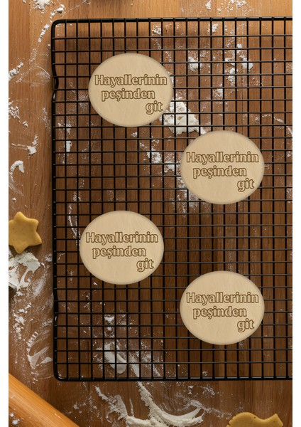 Hayallerinin Peşinden Git Kurabiye Kalıbı, Hamur Şekillendirici, Bisküvi Kalıbı, Kolay Kesim Ucu