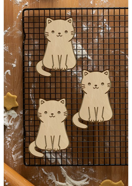 Kedi Kurabiye Kalıbı, Hamur Şekillendirici, Bisküvi Kalıbı, Kolay Kesim Ucu fiyatları