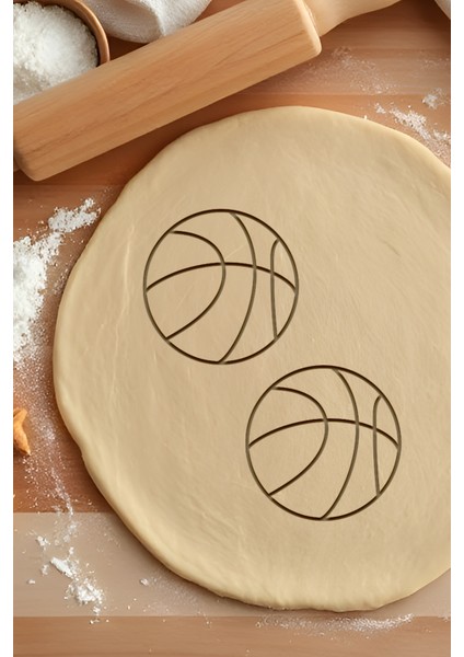 Basketbol Topu Kurabiye Kalıbı, Hamur Şekillendirici, Bisküvi Kalıbı, Kolay Kesim Ucu