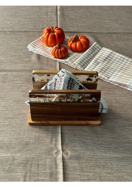 Akasya Ayaklı Peçetelik 19 cm