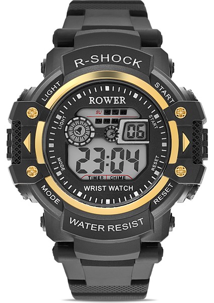 Rwr Collection Genç-Çocuk Dijital Sarı Silikon Kol Saati TCTSR004602S0283