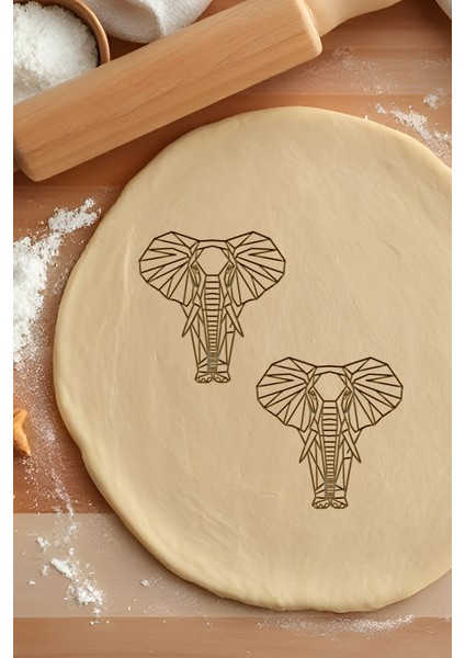 Fil Kurabiye Kalıbı, Hamur Şekillendirici, Bisküvi Kalıbı, Kolay Kesim Ucu