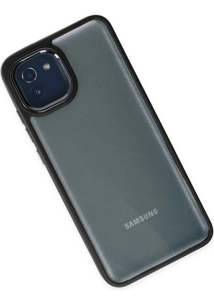 Samsung Galaxy A03 Elegant Clear Case (Şeffaf Kılıf) - Stylish Protective Cover - Siyah fiyatları