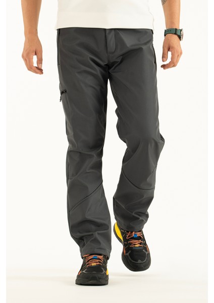 Erkek Gri Içi Polar Su Itici Rüzgar Geçirmez Kışlık Softshell Outdoor Pantolon indirimleri