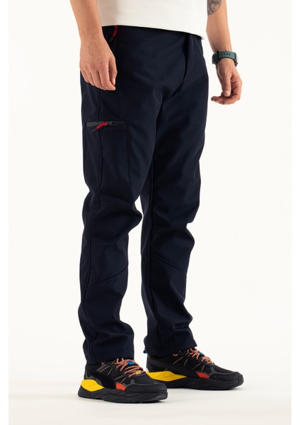 Erkek Lacivert Kışlık Içi Polar Su Itici Rüzgar Geçirmez Outdoor Softshell Pantolon fiyatları