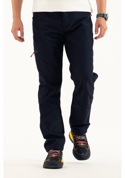 Erkek Lacivert Kışlık Içi Polar Su Itici Rüzgar Geçirmez Outdoor Softshell Pantolon indirimleri
