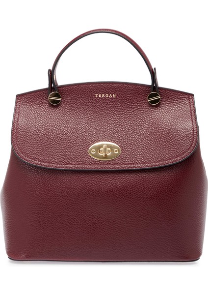 Bordo Hakiki Deri Kadın El Çantası - S25Y1BC79121-M71