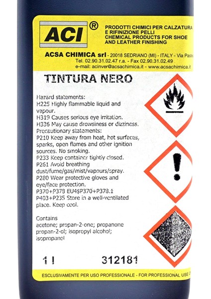 Acı Tintura Nero 1 Litre Profesyonel Siyah Deri Renk Değiştirme Boyası fırsatları