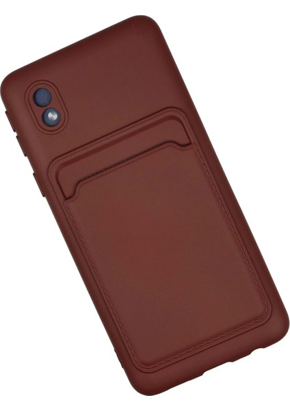 Samsung Galaxy A01 Core Kılıf Card Flex Kılıf (Kartlıklı) - Bordo indirimleri