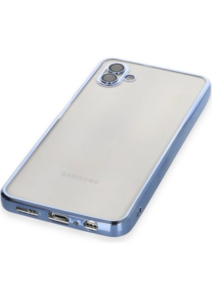 Samsung Galaxy A04 Crystal Shield Lensli Silikon (Lens Protector / Kamera Koruyucu Kılıf) - Açık Mavi fırsatları