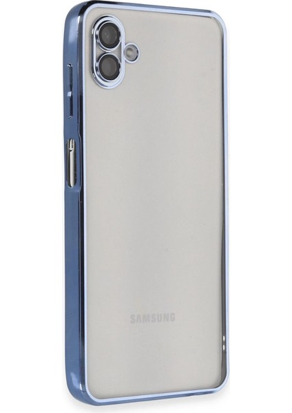 Samsung Galaxy A04 Crystal Shield Lensli Silikon (Lens Protector / Kamera Koruyucu Kılıf) - Açık Mavi indirimleri