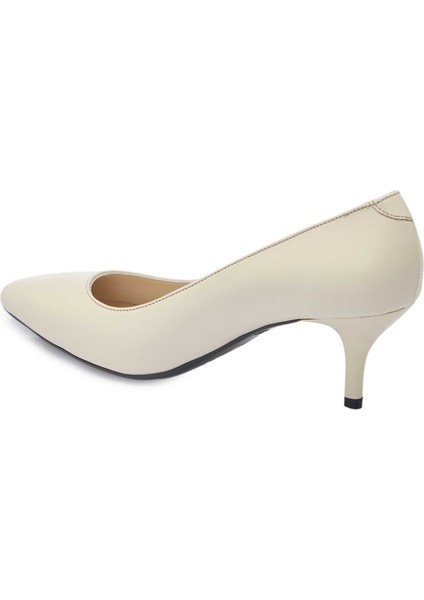 Krem Hakiki Deri Kadın Stiletto - K24S1AY67737-A68 fiyatları