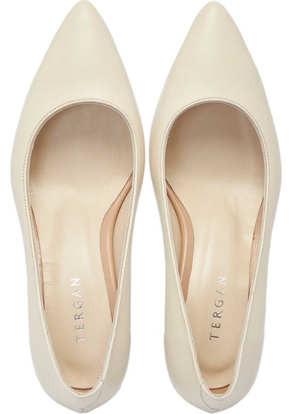 Krem Hakiki Deri Kadın Stiletto - K24S1AY67737-A68 indirimleri