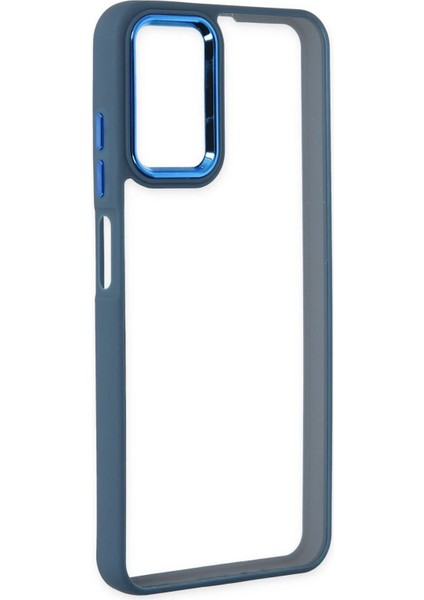 Samsung Galaxy M13 Elegant Clear Case (Şeffaf Kılıf) - Stylish Protective Cover - Mavi fırsatları