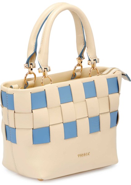 Krem Hakiki Deri Kadın El Çantası - S25Y1BC80408-V4I fiyatları