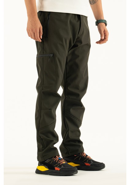 Erkek Haki Kışlık Içi Polar Su Itici Rüzgar Geçirmez Outdoor Softshell Pantolon fiyatları
