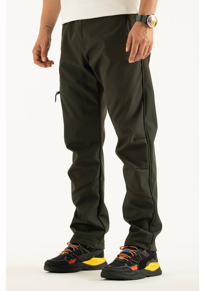 Erkek Haki Kışlık Içi Polar Su Itici Rüzgar Geçirmez Outdoor Softshell Pantolon modelleri