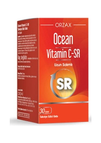 Orzax Ocean Vitamin C-Sr 30 Tablet - Diş Beyazlatıcı Köpük Hediye