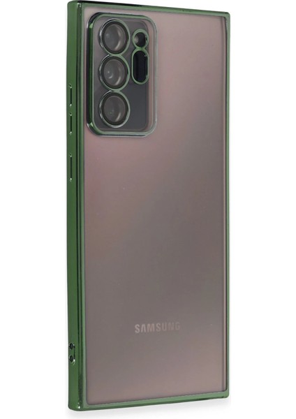 Samsung Galaxy Note 20 Ultra Crystal Shield Lensli Silikon (Lens Protector / Kamera Koruyucu Kılıf) - Yeşil indirimleri