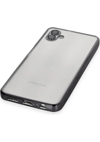 Samsung Galaxy A04 Crystal Shield Lensli Silikon (Lens Protector / Kamera Koruyucu Kılıf) - Siyah fırsatları