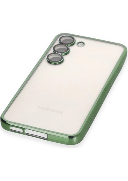 Samsung Galaxy S24 Plus Crystal Shield Lensli Silikon (Lens Protector / Kamera Koruyucu Kılıf) - Yeşil fırsatları