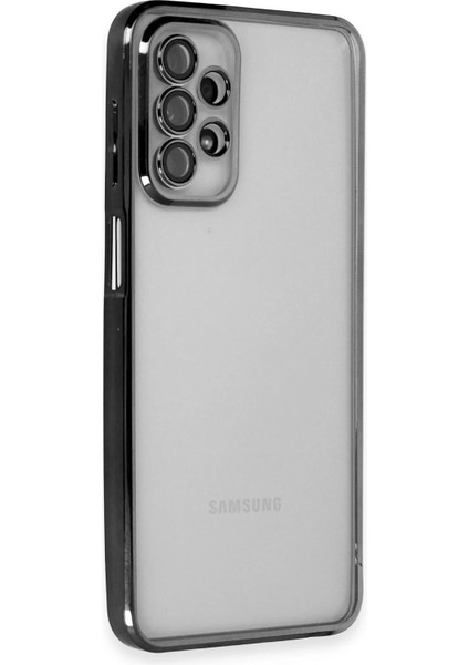 Samsung Galaxy A23 4g Crystal Shield Lensli Silikon (Lens Protector / Kamera Koruyucu Kılıf) - Siyah indirimleri